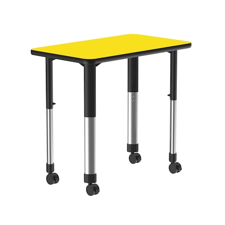 Correll HPL Collaborative Desk - Casters - Rec AD3420-REC-38-09-09-CK